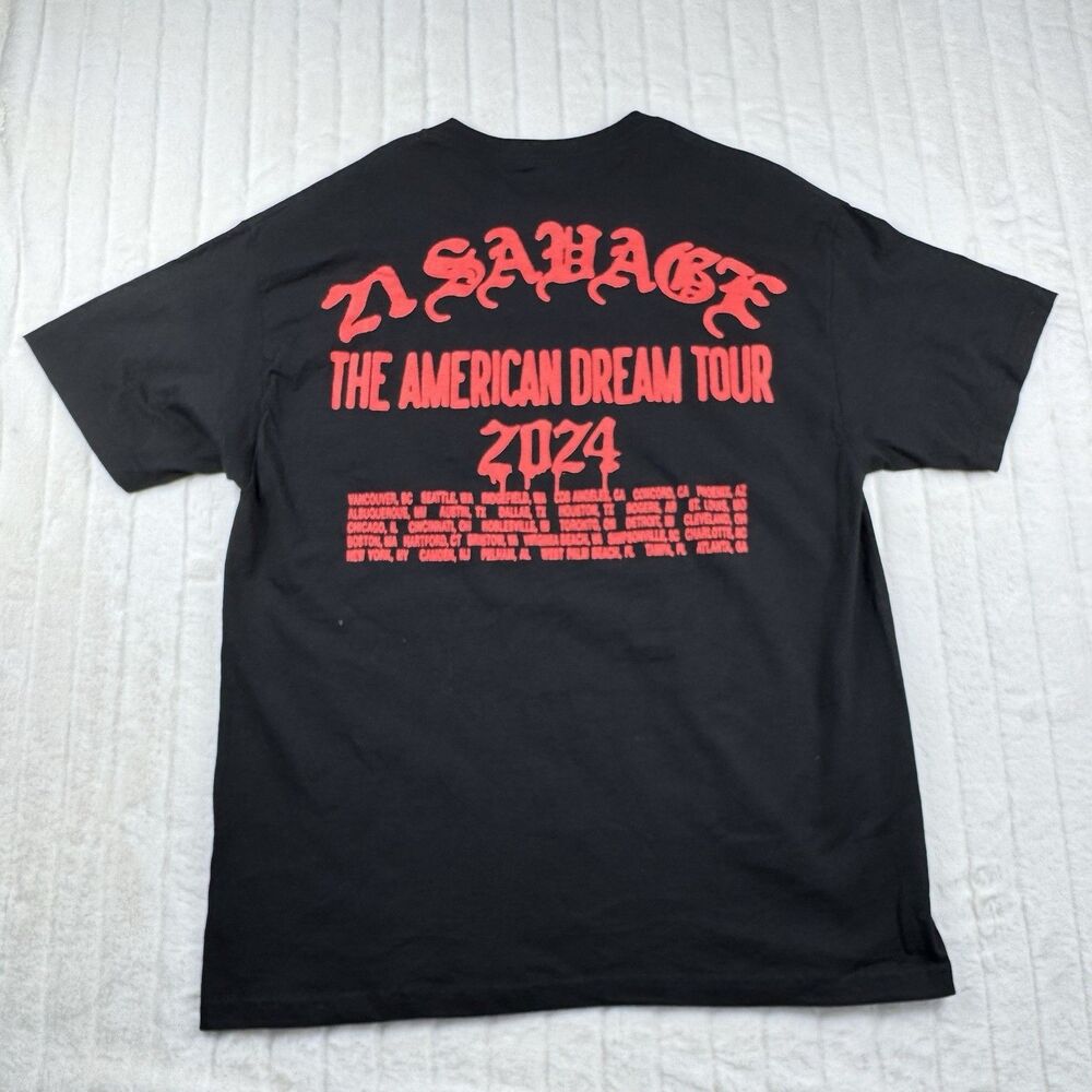21 savage American Dream Tour T-Shirt Men XL Double Sided Print White House Rap